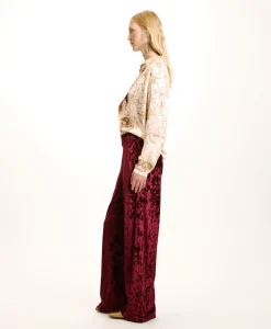 Hot PANTALON BACCARAT EN VELOURS STRETCH - Femme Pantalons