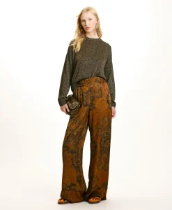 Discount PANTALON DAIKI EN VISCOSE JACQUARD IMPRIMÉE - Femme Pantalons