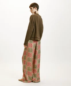 Sale PANTALON DAIKI EN VISCOSE JACQUARD IMPRIMÉE - Femme Pantalons
