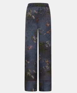Best PANTALON DAIKI EN VISCOSE JACQUARD IMPRIMÉE - MULTICOLORE GRIS POUSSIÉREUX Femme Pantalons