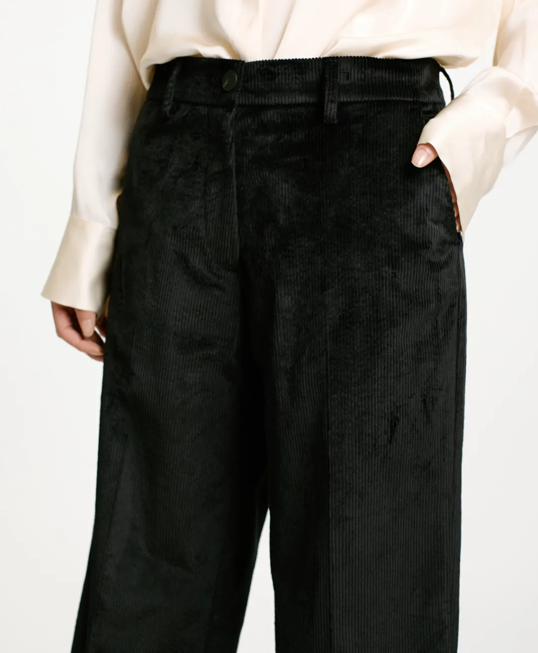 PANTALON DANGO EN VELOURS CÔTELÉ STRETCH - Femme Pantalons