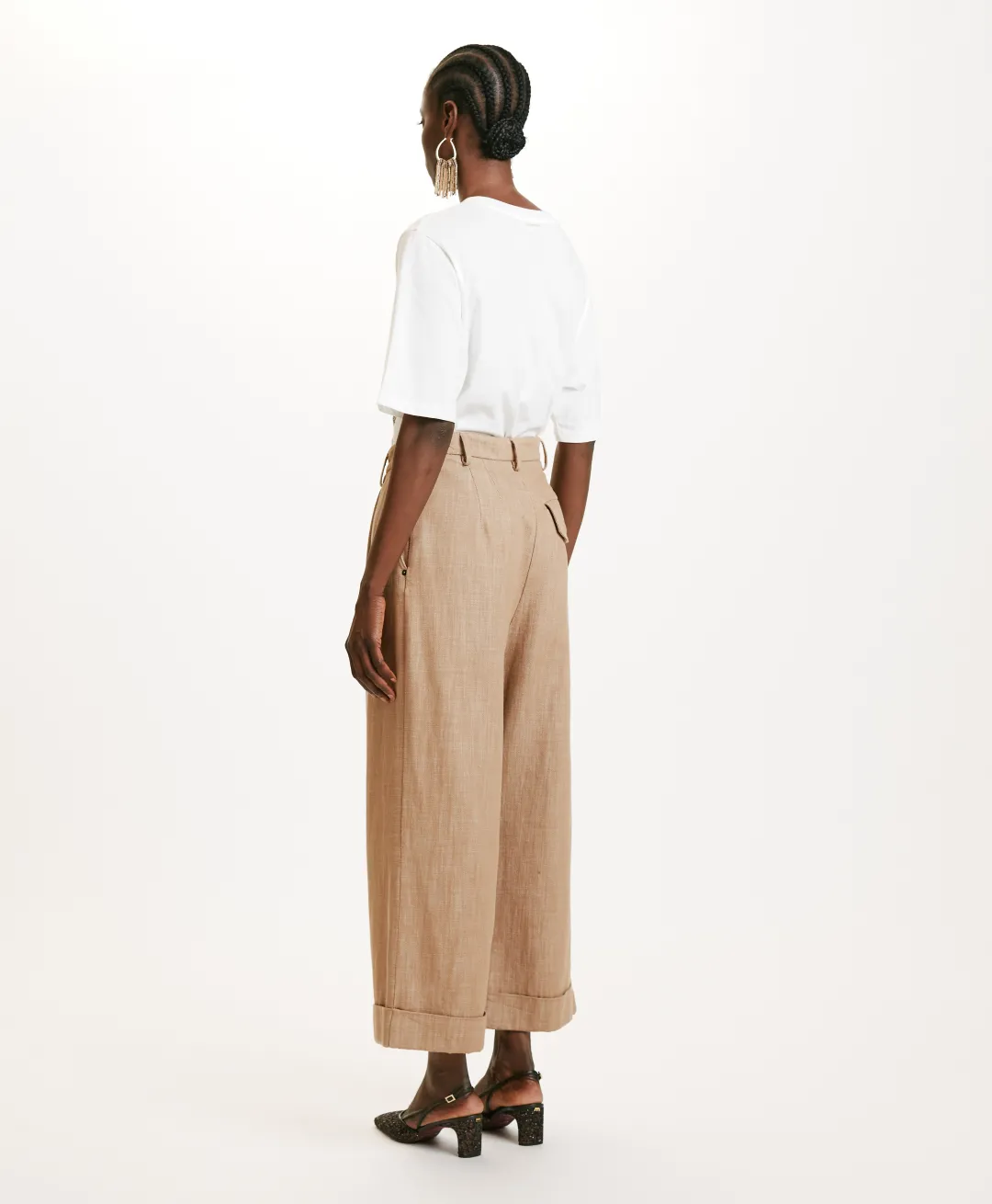 Sale PANTALON GRECALE EN DENIM COULEUR FERME - Femme Pantalons