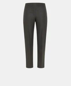 Best PANTALON HAITI EN CHEVRON VISCOSE LAINE STRETCH - GRIS CHARBON Femme Pantalons