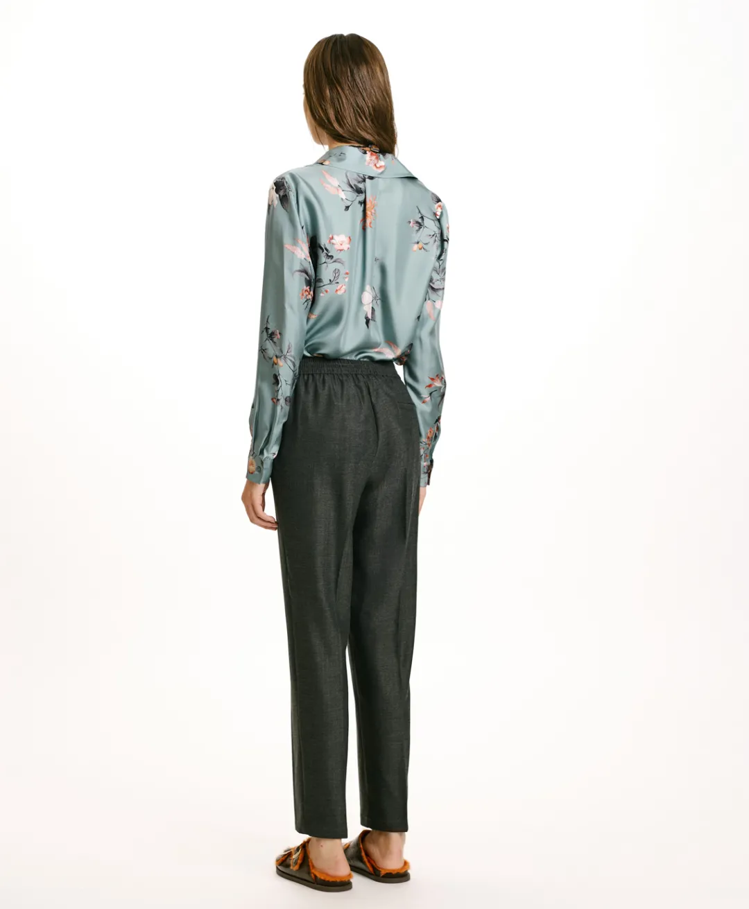 Best PANTALON HAITI EN CHEVRON VISCOSE LAINE STRETCH - GRIS CHARBON Femme Pantalons