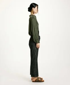 Online PANTALON INDRA EN DENIM COULEUR FERME - Femme Pantalons