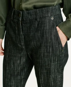 Online PANTALON INDRA EN DENIM COULEUR FERME - Femme Pantalons