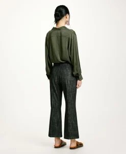 Online PANTALON INDRA EN DENIM COULEUR FERME - Femme Pantalons