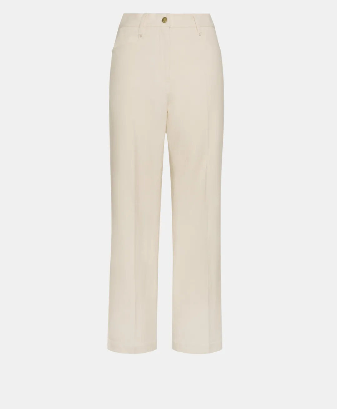 Outlet PANTALON JACQUES EN DENIM COTON LAINE STRETCH - CRÈME Femme Pantalons