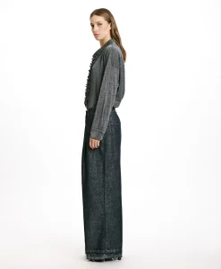 Outlet PANTALON KYOTO EN DENIM LAMINÉ - Femme Pantalons