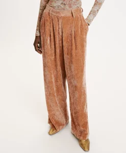 Sale PANTALON KYOTO EN VELOURS STRETCH BICOLORE - Femme Pantalons