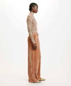 Sale PANTALON KYOTO EN VELOURS STRETCH BICOLORE - Femme Pantalons