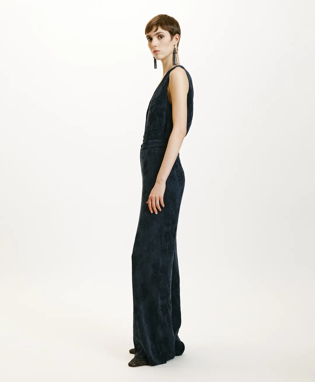 Best PANTALON MISAKI EN LYONCEL VISCOSE JACQUARD - Femme Pantalons