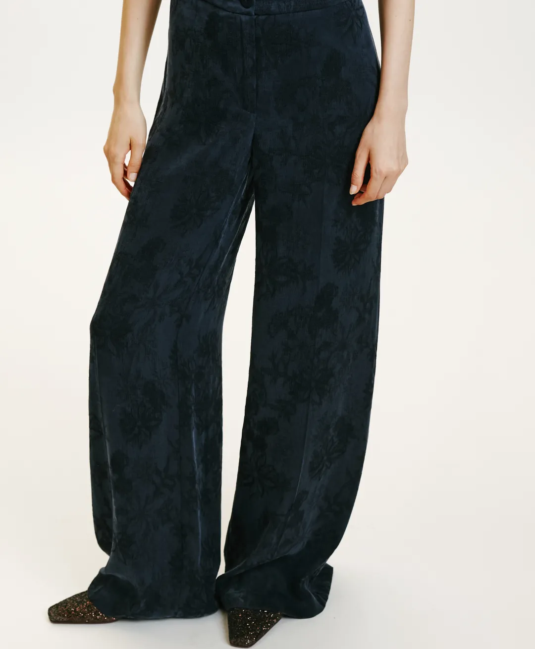 Best PANTALON MISAKI EN LYONCEL VISCOSE JACQUARD - Femme Pantalons