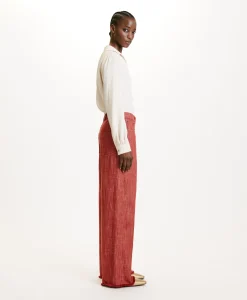 Discount PANTALON MIYAKO EN DENIM COULEUR FERME - Femme Pantalons