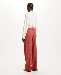 Discount PANTALON MIYAKO EN DENIM COULEUR FERME - Femme Pantalons