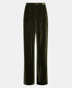 Best PANTALON PASCAL EN VELOURS MÉLANGE DE SOIE LISSE - VERT MATCHA Femme Costumes