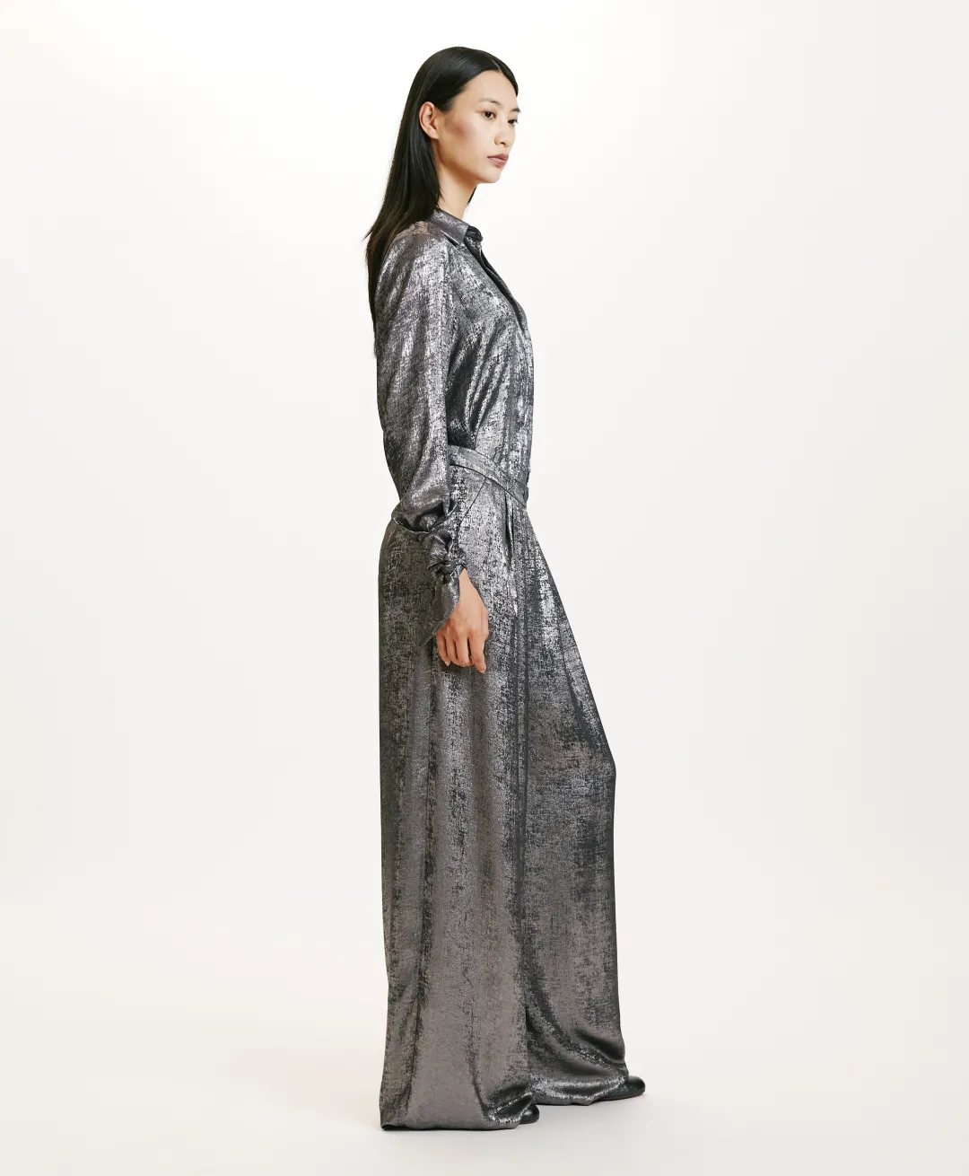 Sale PANTALON PATRICE EN LAMINÉ FLUIDE - Femme Pantalons