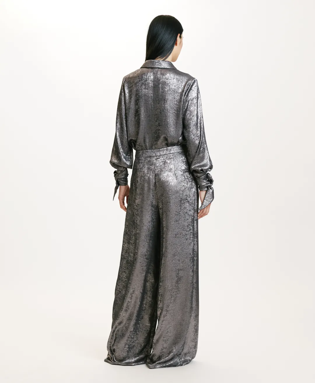 Sale PANTALON PATRICE EN LAMINÉ FLUIDE - Femme Pantalons