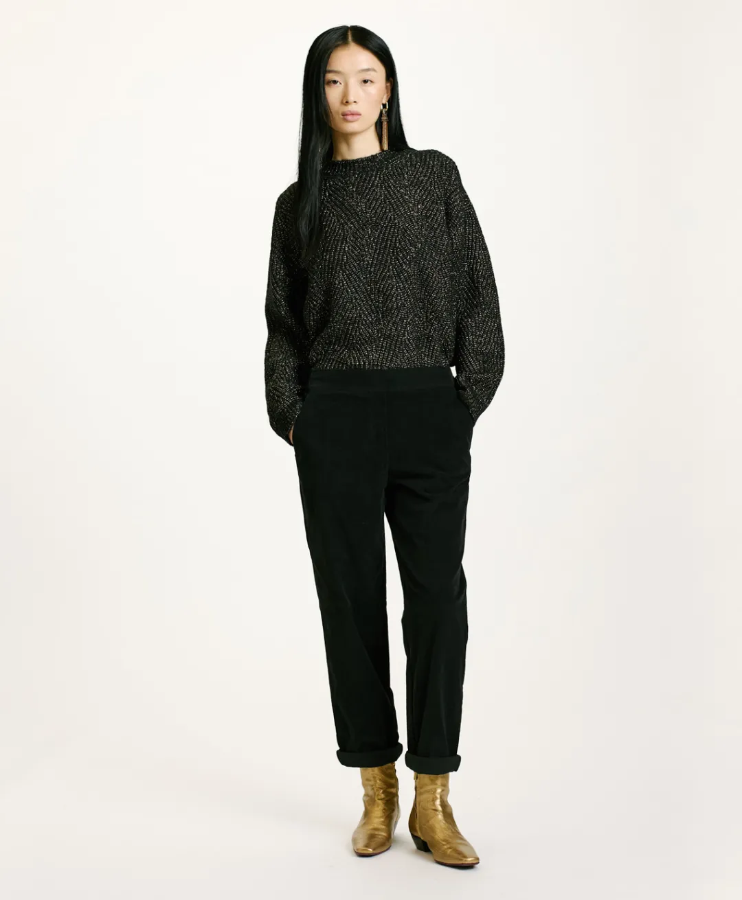 Best PANTALON YOKO EN VELOURS MILLERAIE STRETCH - Femme Pantalons