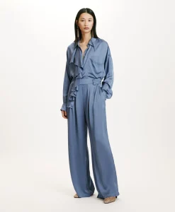 Online PANTALONI LANZAROTE BIS 2 EN SOIE LAVÉE - PAPIER SUCRE Femme Costumes