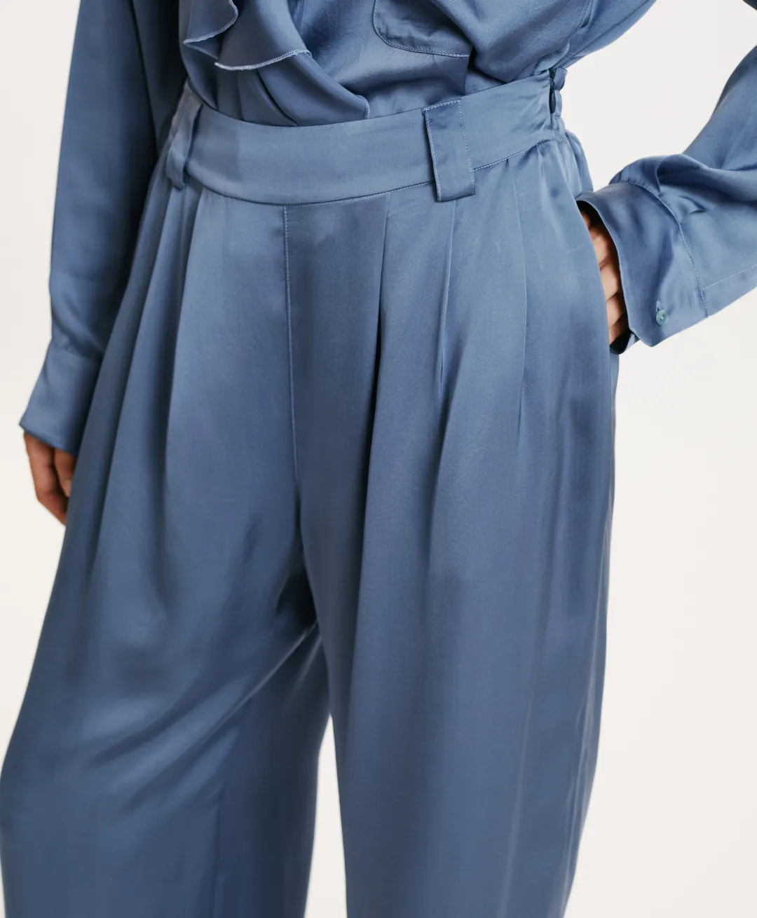 Online PANTALONI LANZAROTE BIS 2 EN SOIE LAVÉE - PAPIER SUCRE Femme Costumes