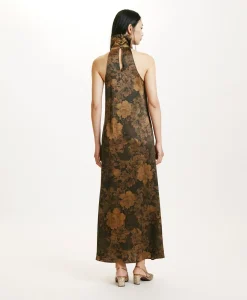 Online ROBE AKENO EN SATIN STRETCH IMPRIMÉ - Femme Robes