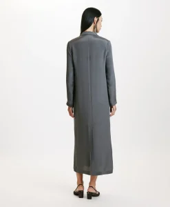 Outlet ROBE KIKU EN MÉLANGE DE SOIE CRÊPE - GRIS LAPIS Femme Robes