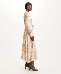 Discount ROBE MIWA EN VISCOSE JACQUARD IMPRIMÉE - MULTICOLORE ROSE Femme Robes