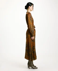 Best ROBE MIWA EN VISCOSE JACQUARD IMPRIMÉE - Femme Robes