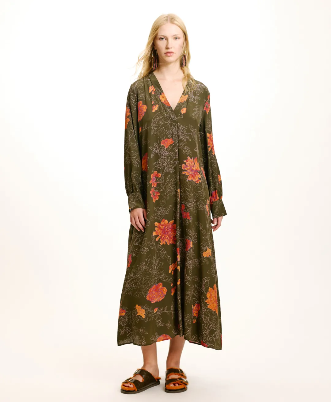 Clearance ROBE NAO EN CRÊPE DE CHINE IMPRIMÉ - Femme Robes
