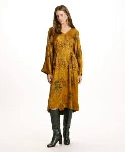 Online ROBE ROMI EN VISCOSE JACQUARD IMPRIMÉE - BRÛLÉ/MULTICOLORE Femme Robes