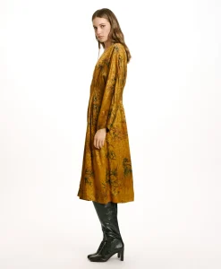 Online ROBE ROMI EN VISCOSE JACQUARD IMPRIMÉE - BRÛLÉ/MULTICOLORE Femme Robes