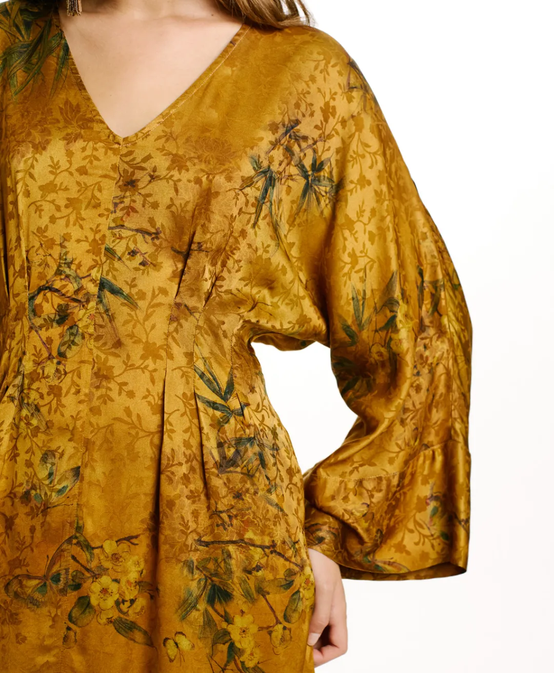 Online ROBE ROMI EN VISCOSE JACQUARD IMPRIMÉE - BRÛLÉ/MULTICOLORE Femme Robes