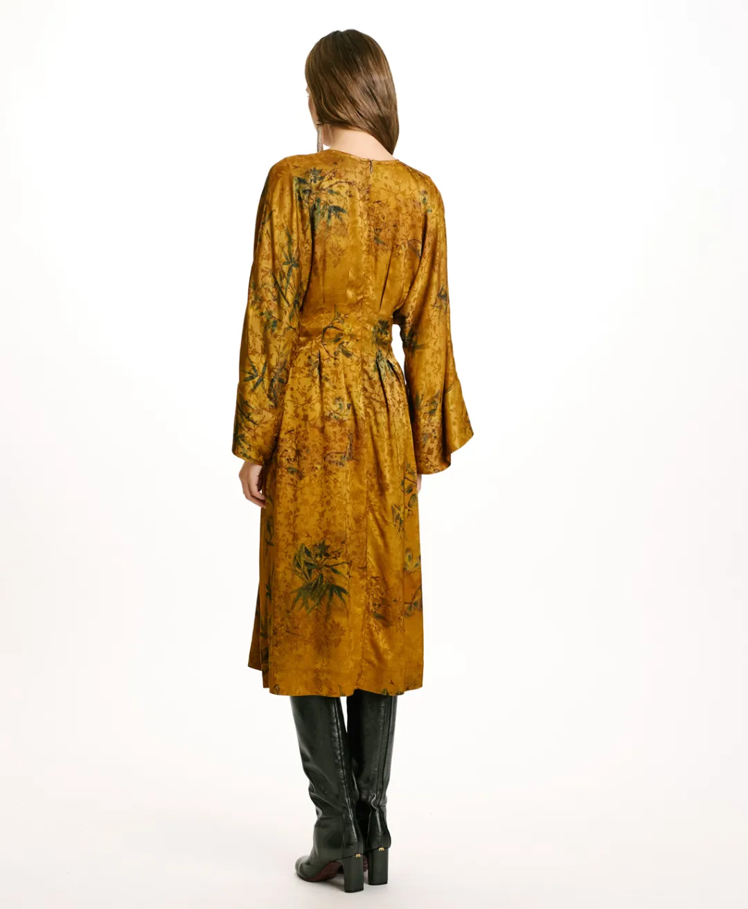Online ROBE ROMI EN VISCOSE JACQUARD IMPRIMÉE - BRÛLÉ/MULTICOLORE Femme Robes