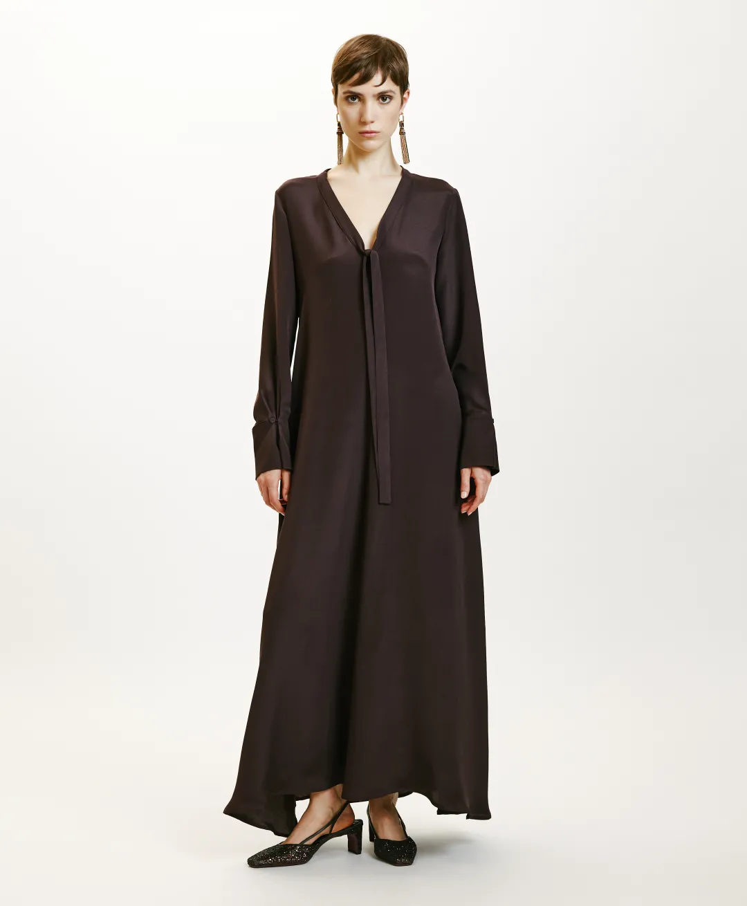 ROBE TAIKI EN MÉLANGE DE SOIE CRÊPE - Femme Robes