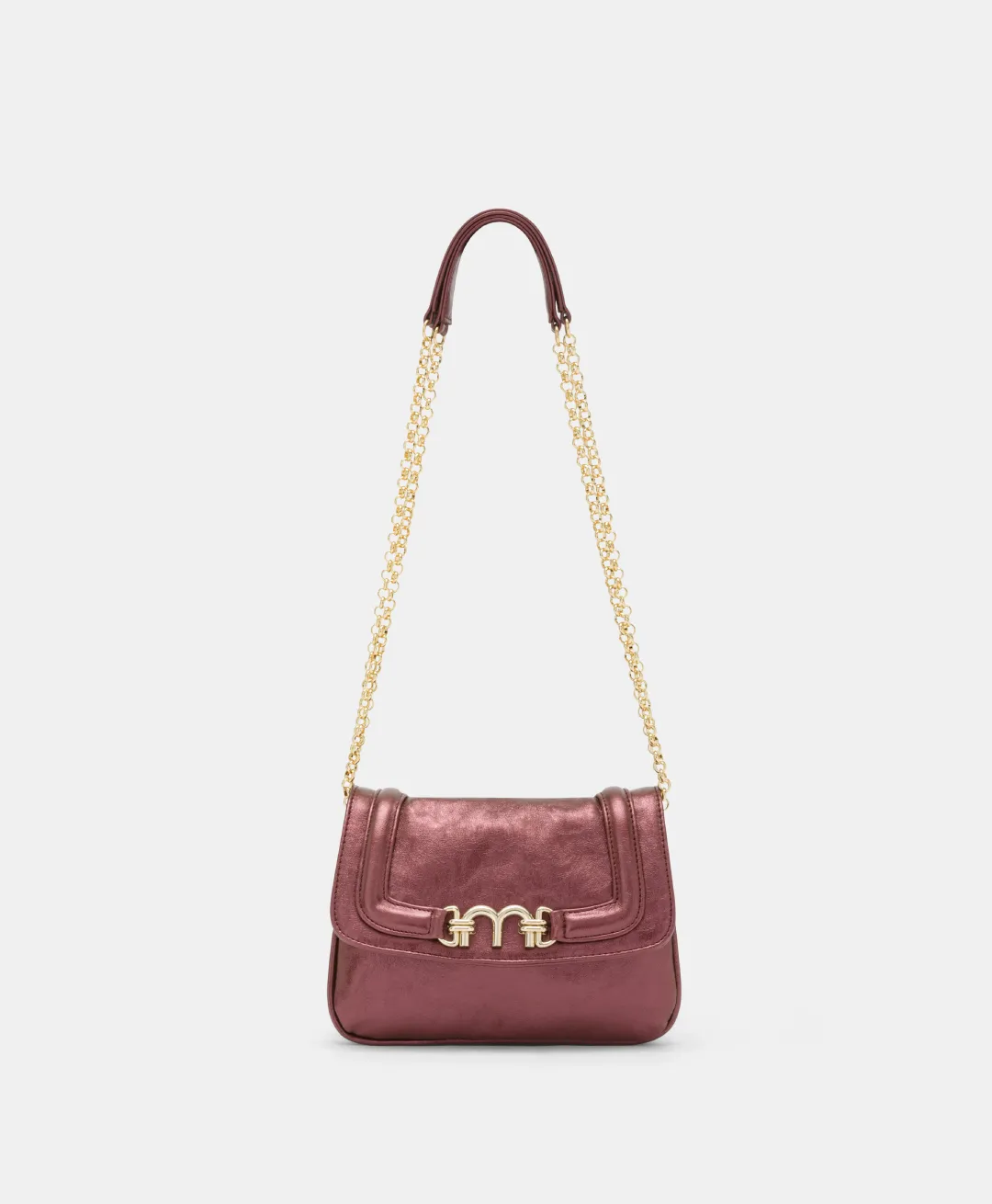 New SAC MIMI' FLORE EN ÉCO-CUIR LAMINÉ - MOÛT DE RAISIN Femme Sacs Et Pochettes