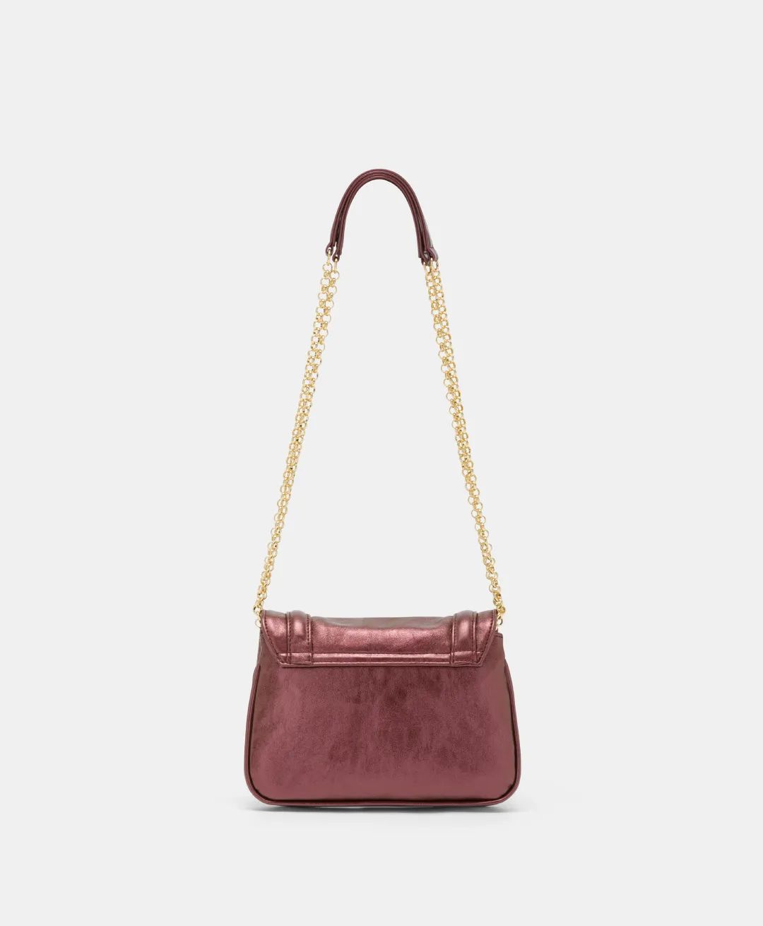 New SAC MIMI' FLORE EN ÉCO-CUIR LAMINÉ - MOÛT DE RAISIN Femme Sacs Et Pochettes