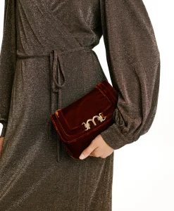 Discount SAC MIMI' FLORE EN VELOURS LISSE - Femme Sacs Et Pochettes
