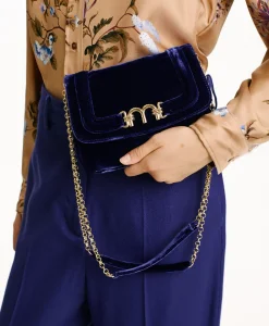 New SAC MIMI' FLORE EN VELOURS LISSE - Femme Sacs Et Pochettes