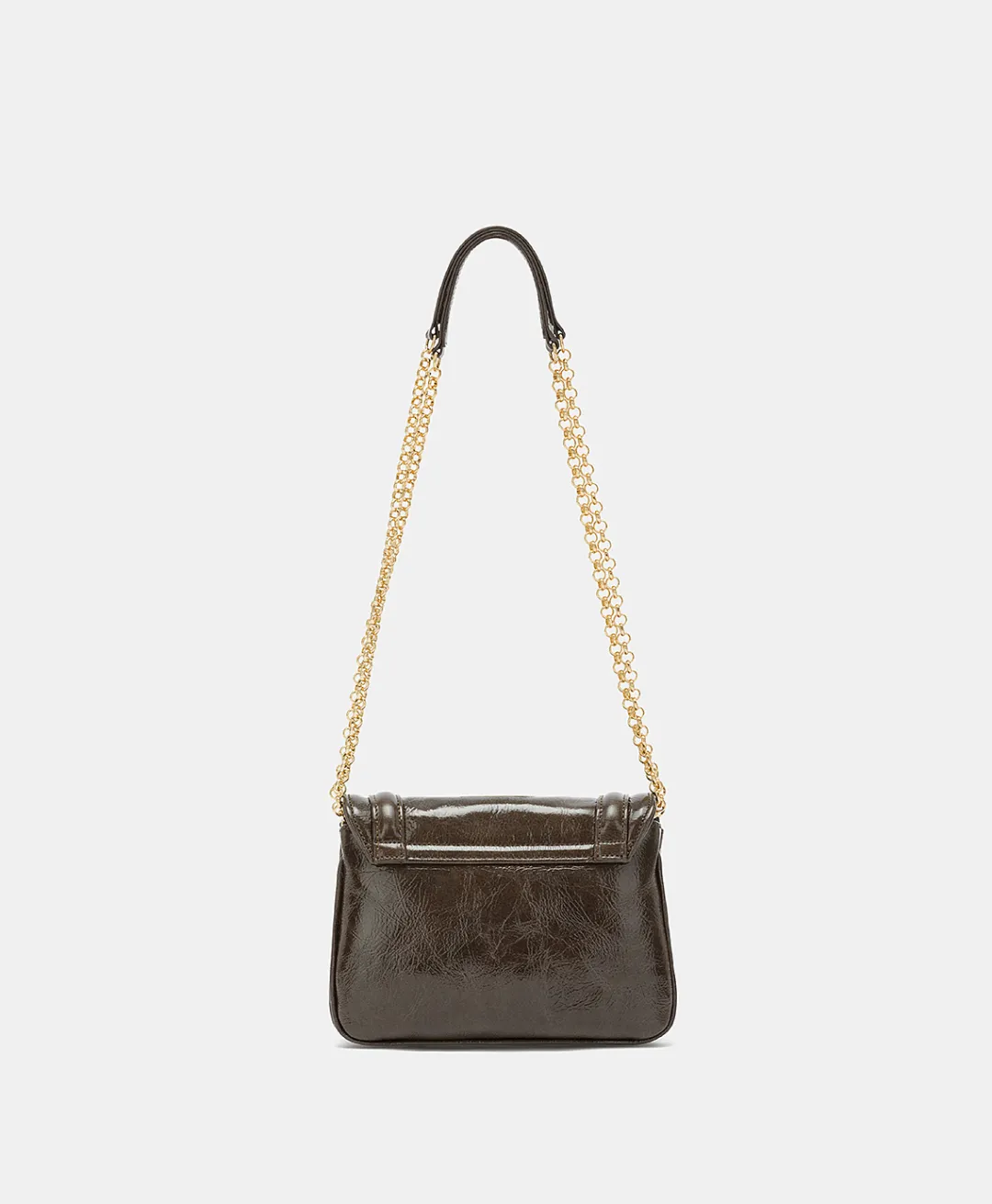 Clearance SAC MIMI' FLORE EN CUIR NAPLAK - BRUN FONCÉ Femme Sacs Et Pochettes