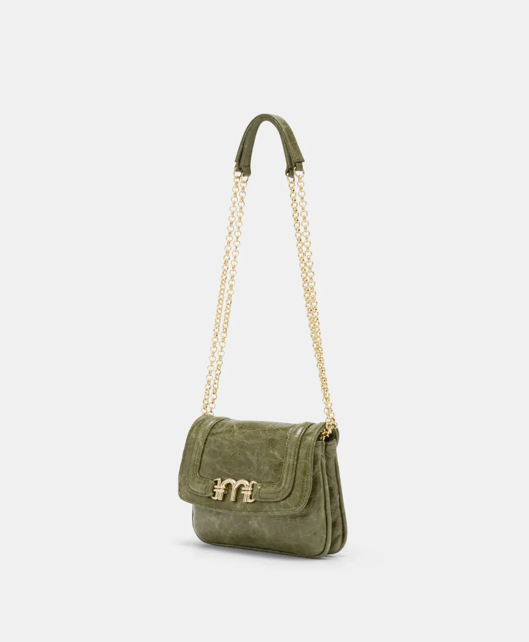 Sale SAC MIMI' FLORE EN CUIR NAPLAK - VERT OLIVE Femme Sacs Et Pochettes