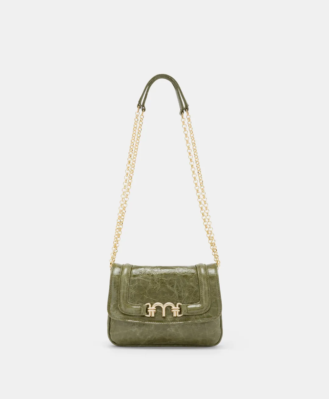 Sale SAC MIMI' FLORE EN CUIR NAPLAK - VERT OLIVE Femme Sacs Et Pochettes