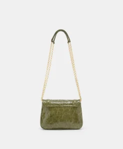 Sale SAC MIMI' FLORE EN CUIR NAPLAK - VERT OLIVE Femme Sacs Et Pochettes
