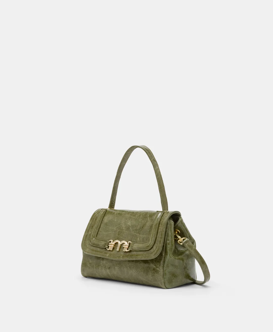 Hot SAC PETIT FLORE EN CUIR NAPLAK - VERT OLIVE Femme Sacs Et Pochettes