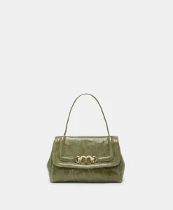 Hot SAC PETIT FLORE EN CUIR NAPLAK - VERT OLIVE Femme Sacs Et Pochettes