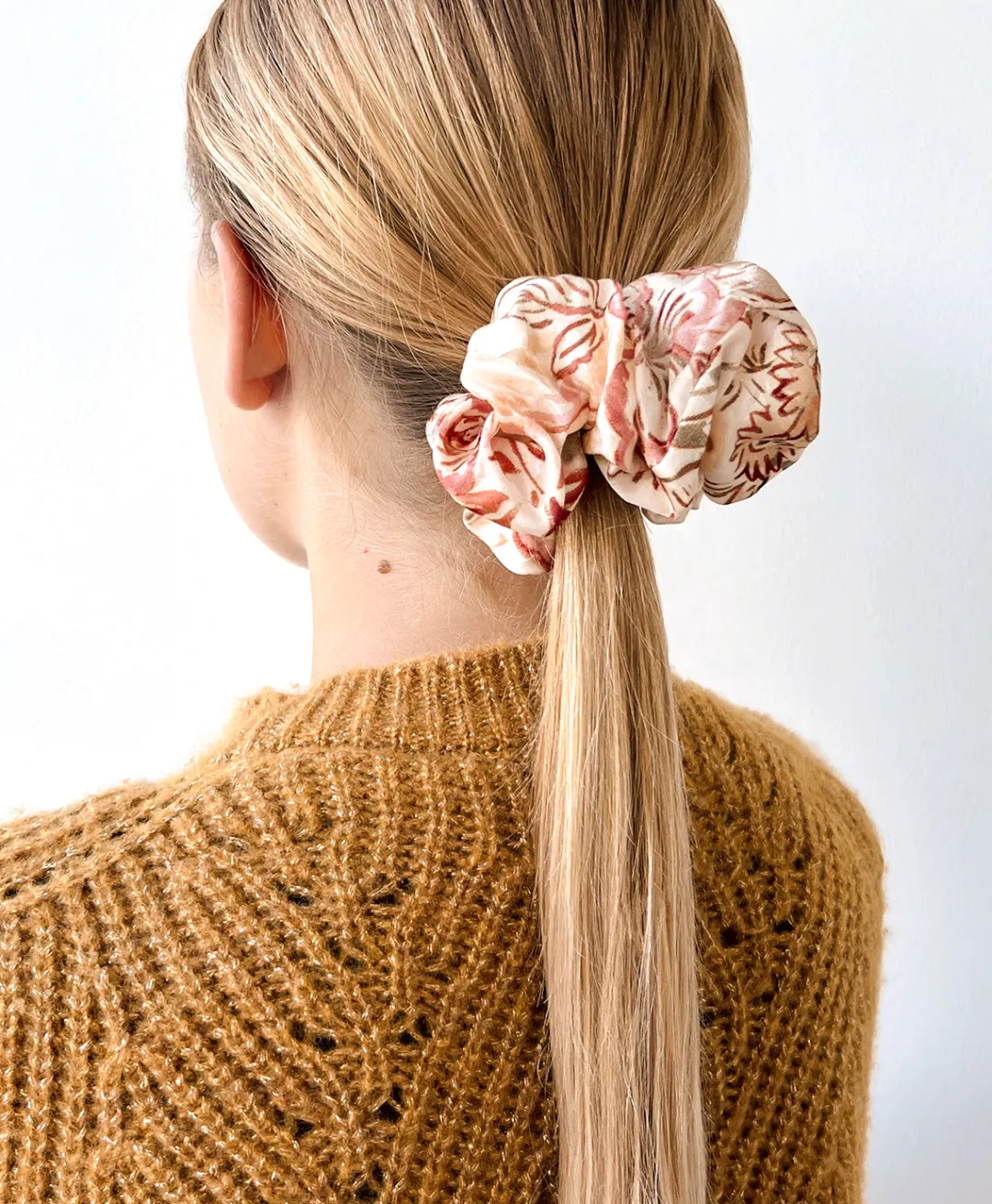 Discount SCRUNCHIE EN SOIE IMPRIMÉ - ROSE MULTICOLORE Femme Accessoires Pour Cheveux