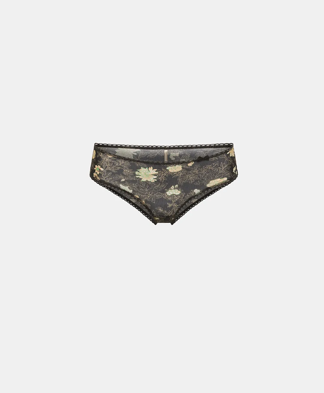 Discount SLIP AMACA EN NYLON IMPRIMÉ - NOIR/ROSE POUDRÉ Femme Culottes