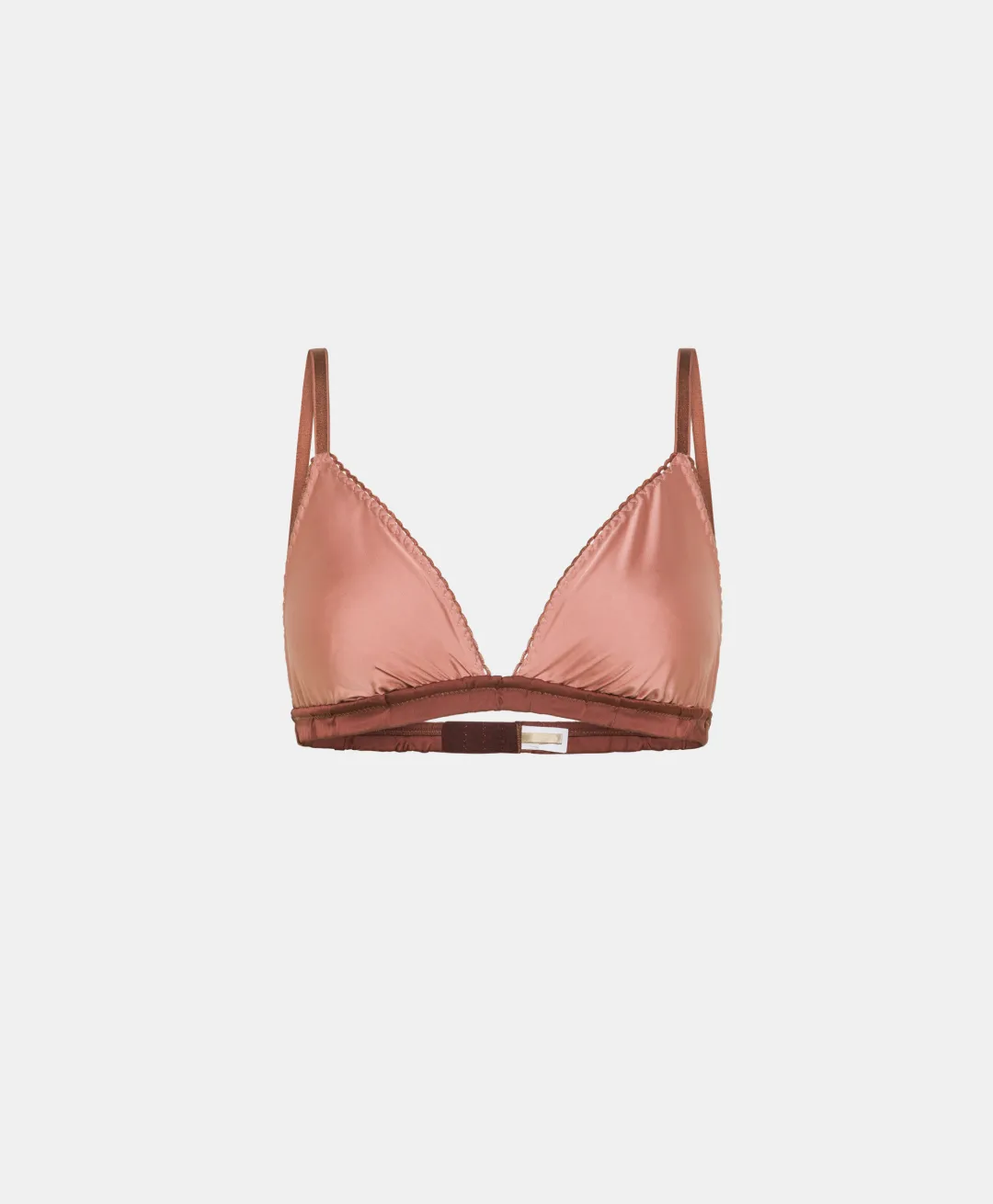 New SOUTIEN-GORGE NENE EN SATIN BICOLORE - ROSE ANTIQUE/BORDEAUX Femme Soutiens-Gorge