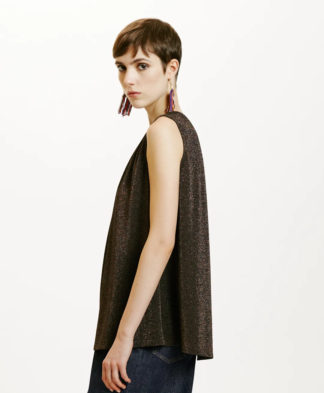 Discount TOP CRIS EN JERSEY LUREX - Femme Tops Et T-Shirts