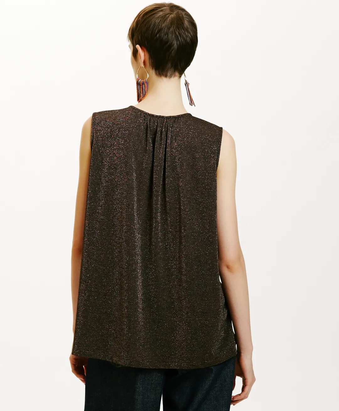 Discount TOP CRIS EN JERSEY LUREX - Femme Tops Et T-Shirts